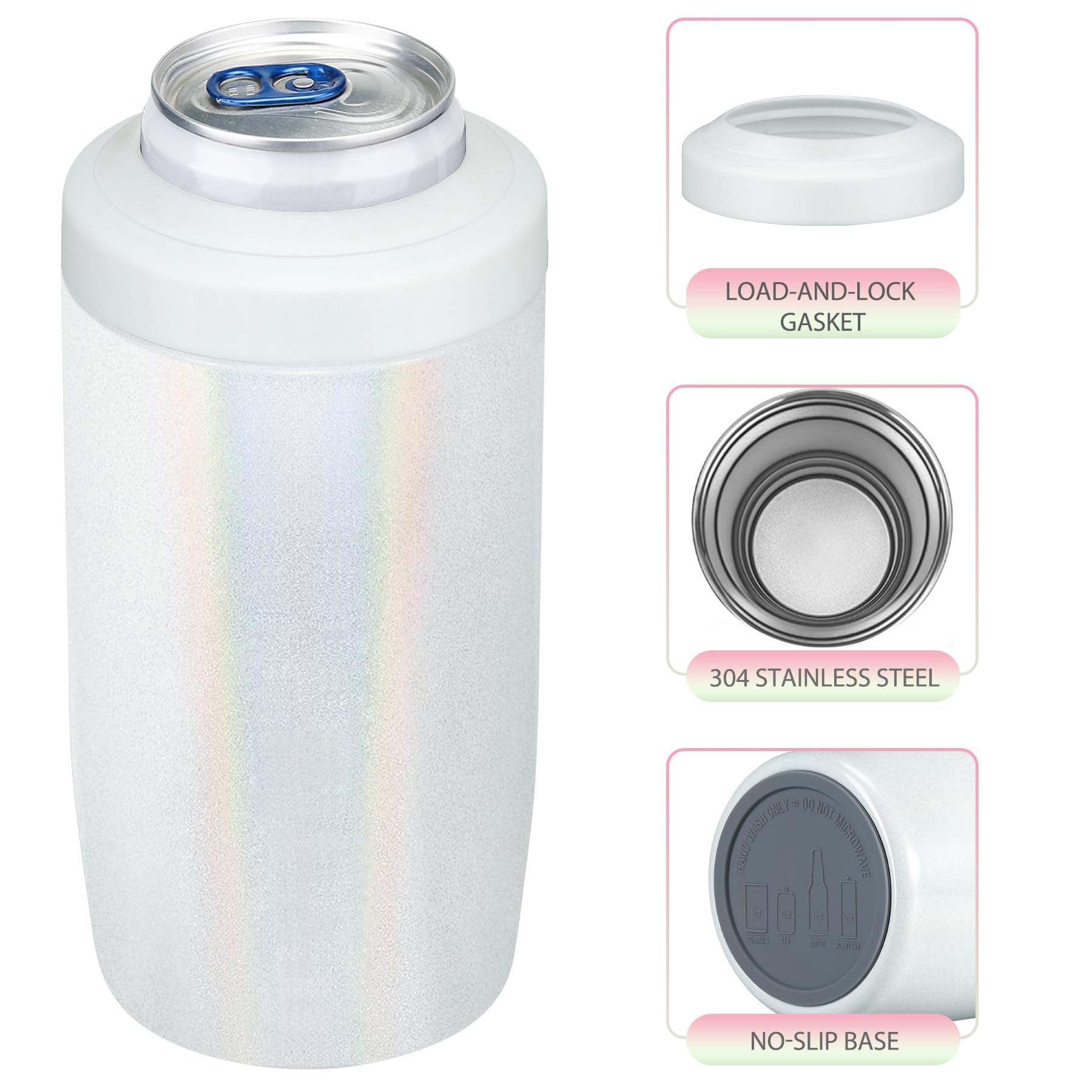 MAXSO Slim Can Cooler acabado Duracoat resistente y duradero
