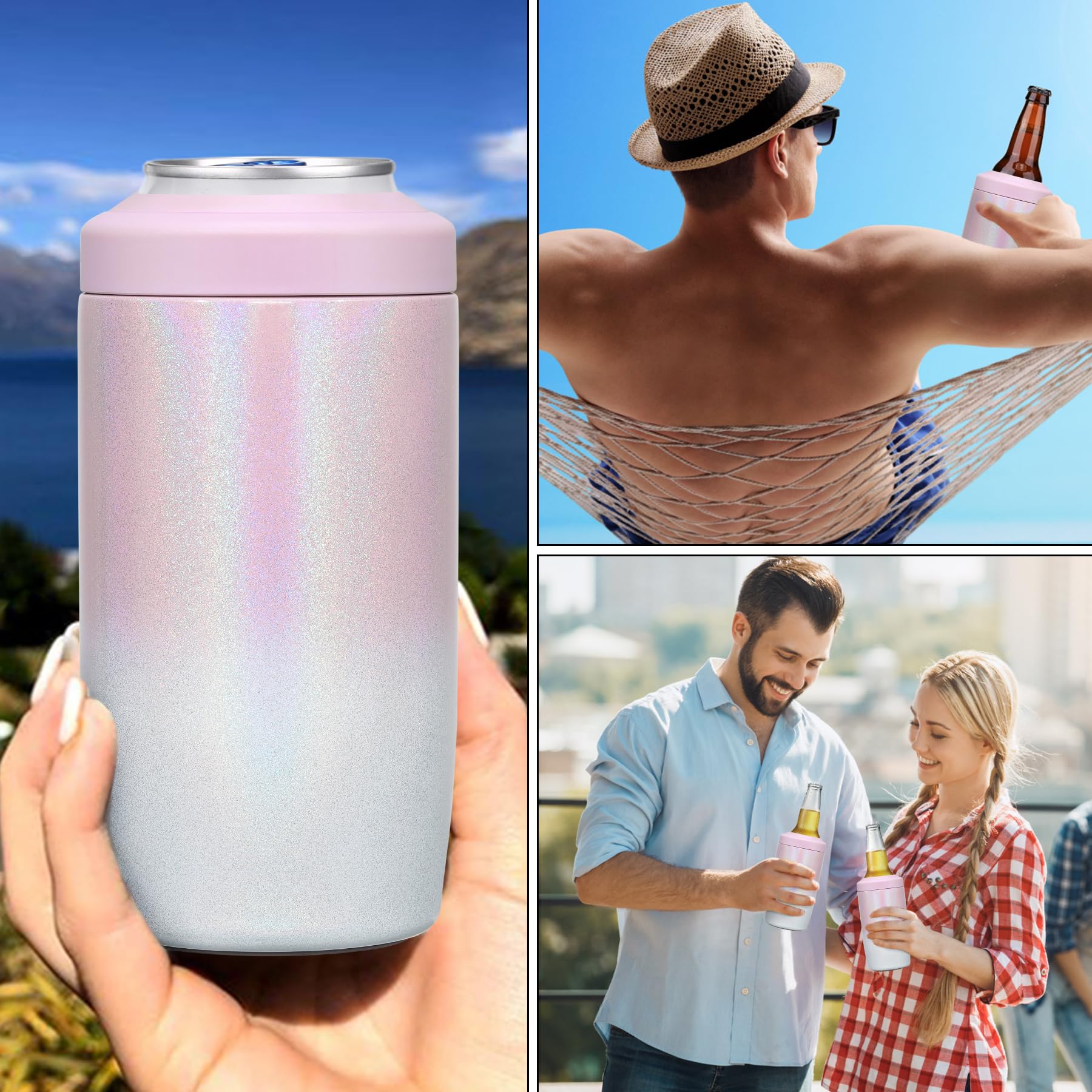 MAXSO Slim Can Cooler acabado Duracoat resiste desgaste en uso diario