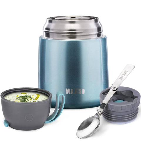 MAXSO Sopa Termica 17oz frente: transporte seguro de comida caliente