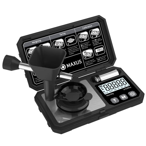 MAXUS balanza-digital-50g-0-001g: precisión para polvos y joyería.