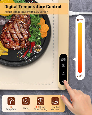 MAXXHEAT control de temperatura de 6 niveles para mantener platos a punto