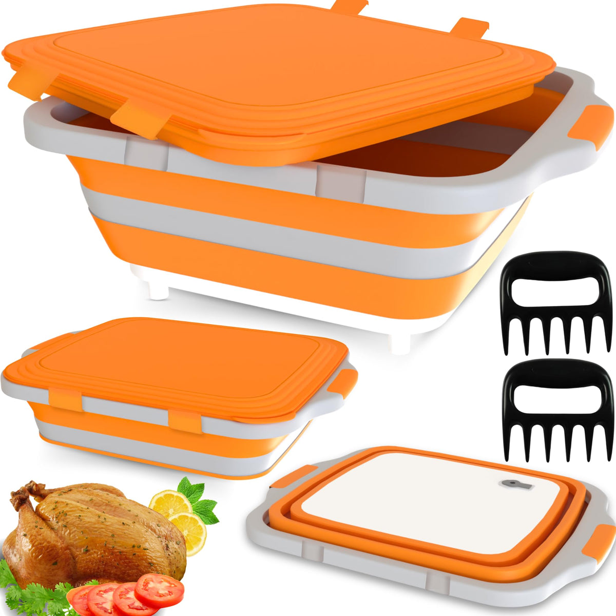 MAYALEAD cubeta de preparación barbacoa desmontable para organizar la cocción