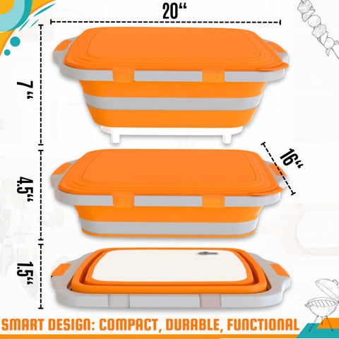 MAYALEAD tabla de cortar plegable para ahorrar espacio en la cocina