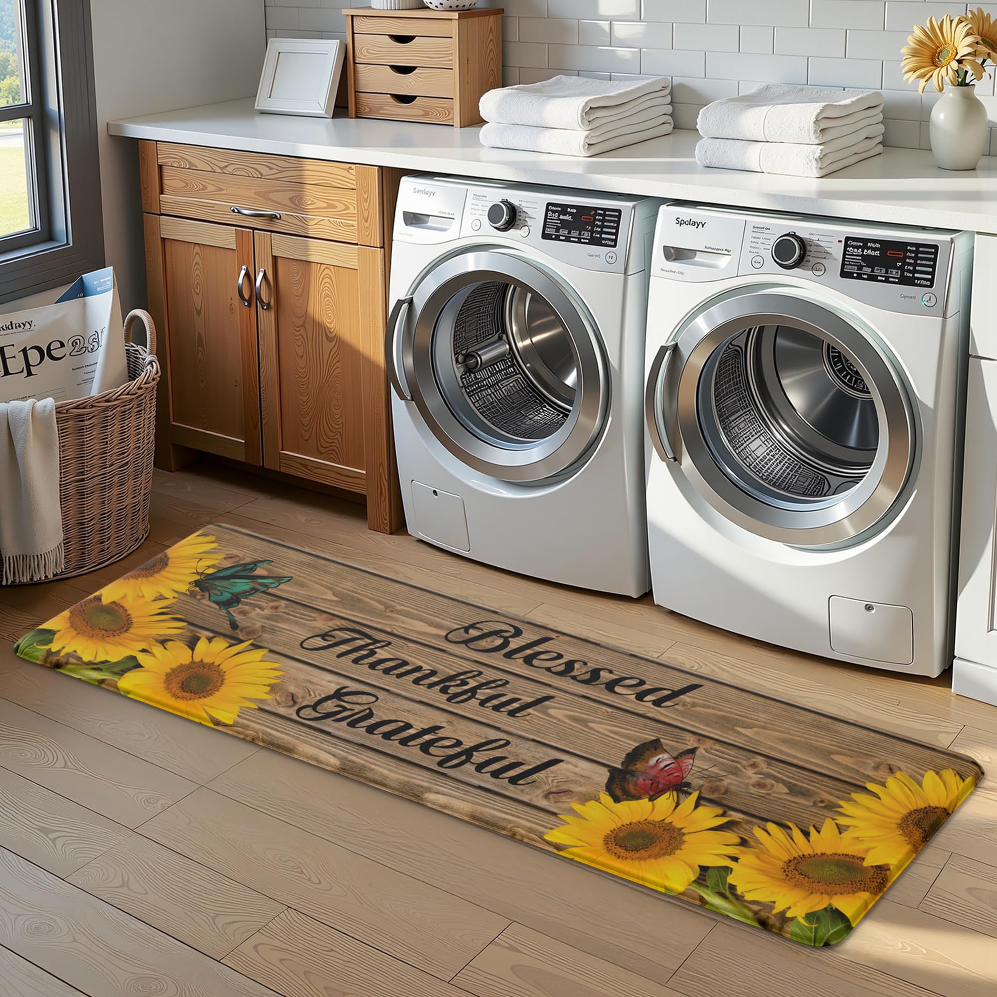 MAYHMYO alfombra suelo cocina durable, soporta uso diario