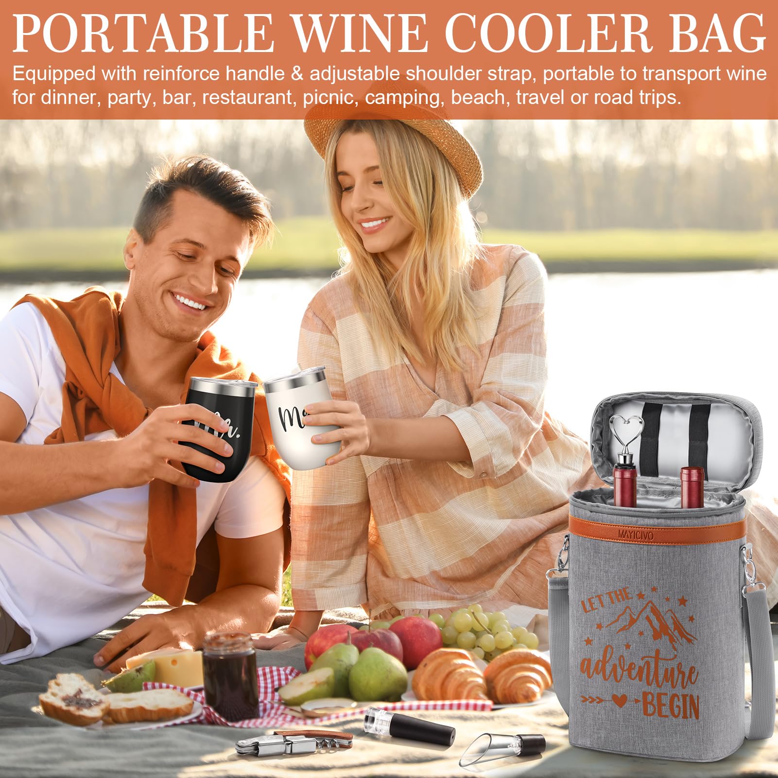 MAYICIVO bolsa de almacenamiento para accesorios de vino ordenados