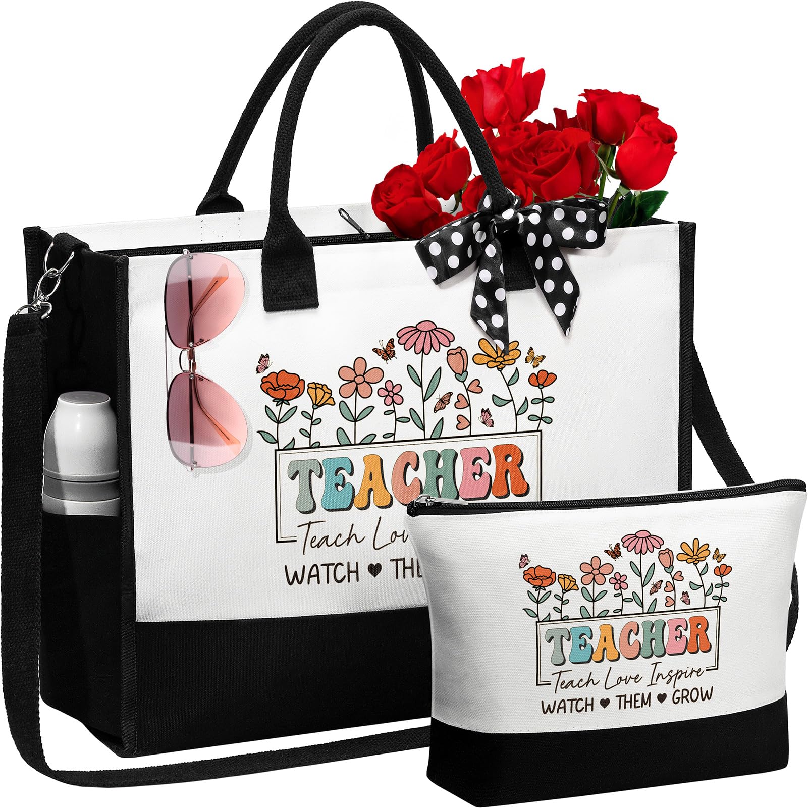 MAYICIVO bolsa de lona tote, lista para el trabajo diario y compras.