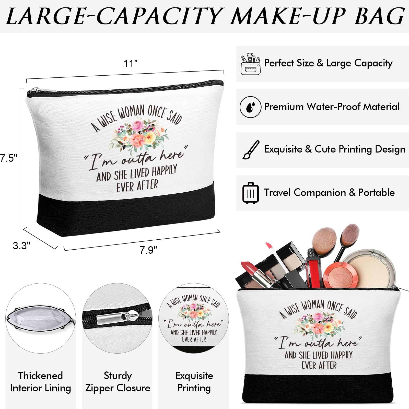 MAYICIVO bolsa maquillaje compacta: perfecta para retoques diarios