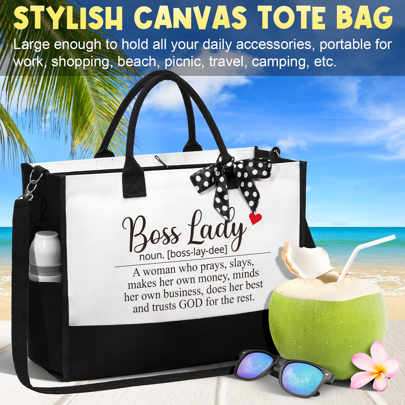 MAYICIVO bolso tote versátil para trabajo, playa y compras diarias.