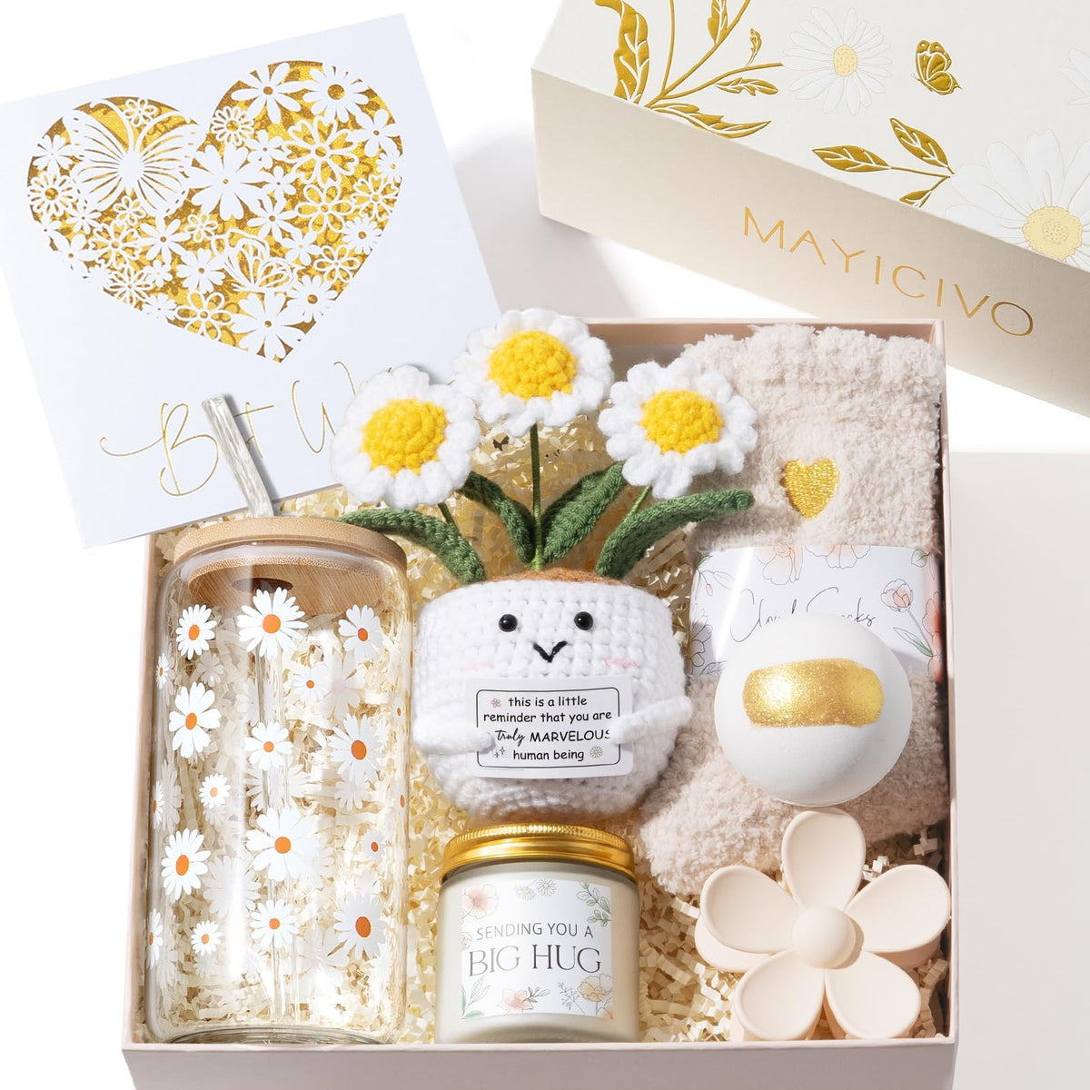 MAYICIVO Daisy de Lujo, caja regalo elegante para cumpleaños.