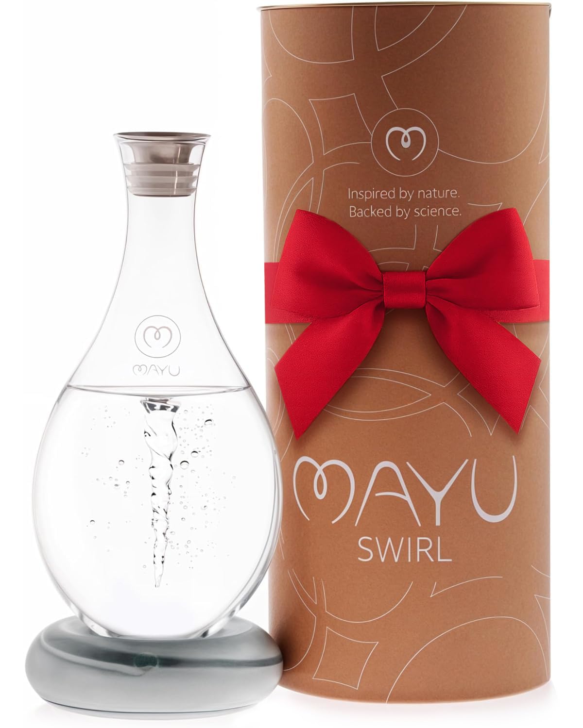 MAYU jarra de vidrio 1,5 L para agua estructurada y purificada.