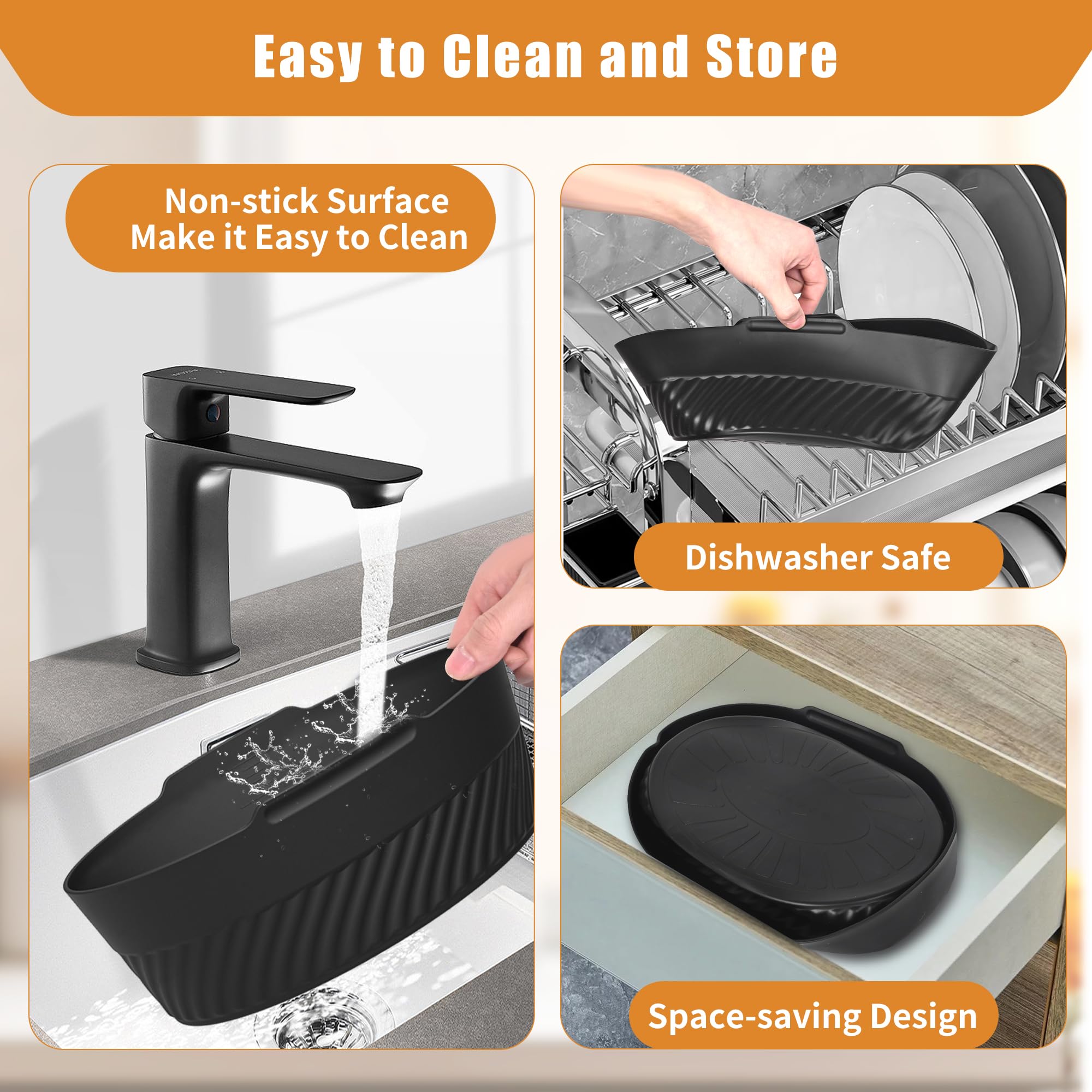 Maywe Tanso forro de silicona para almacenamiento compacto tras plegarlo.