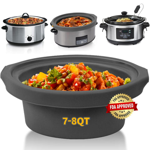 Maywe Tanso, forro-silicona-olla-coccion-lenta-oval, facilita limpieza diaria.