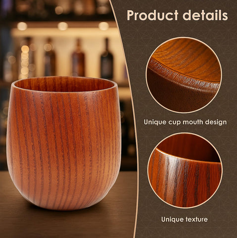 Caja regalo mbbest de lujo para presentar copas de madera como obsequio.