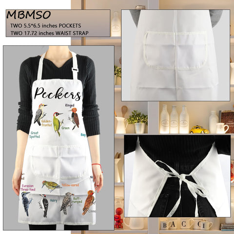 MBMSO delantal con ajuste de cuello y tirantes para comodidad.