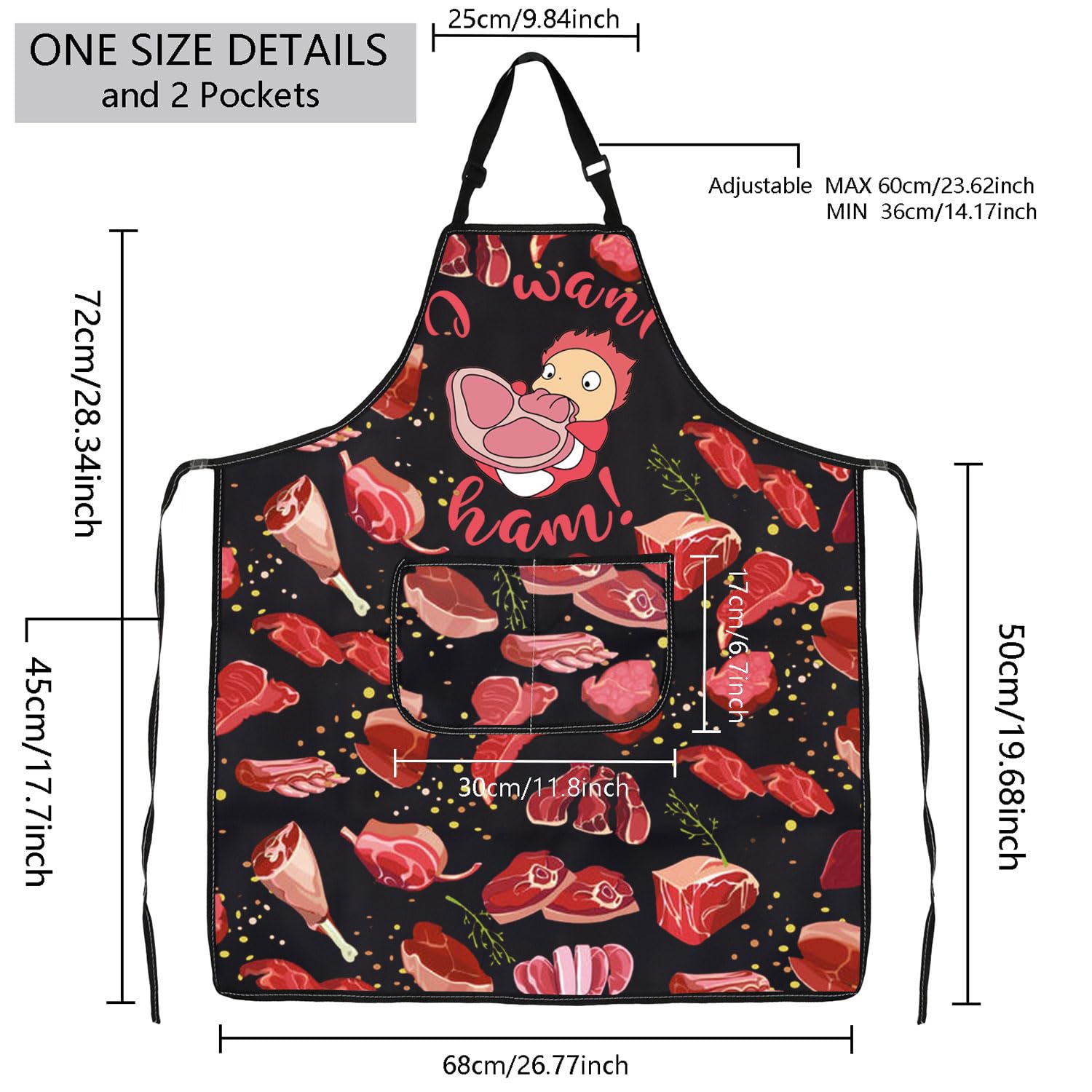 MBMSO delantal ham tejido impermeable, protege la ropa durante tareas pegajosas.