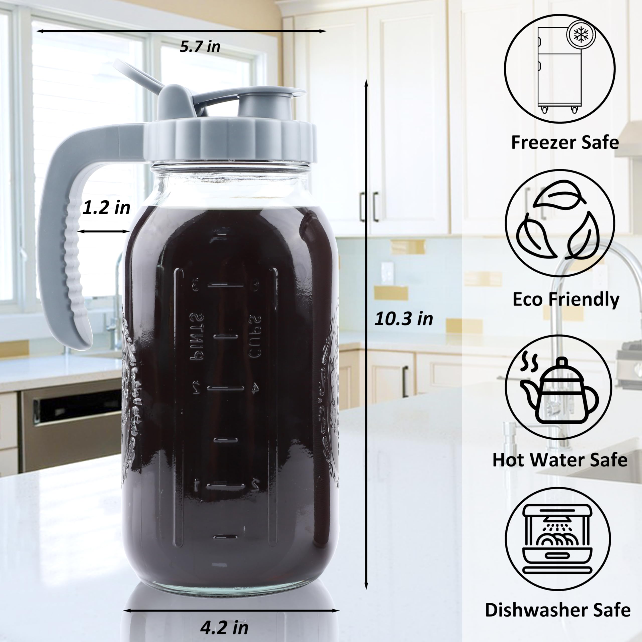 Pack de dos jarras MBSRITY Cold Brew para bebidas frías.