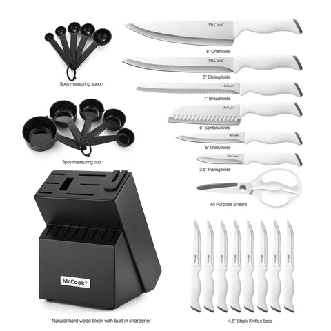 Cuchillo cocinero McCook de 20 cm con filo afilado para cortes precisos.