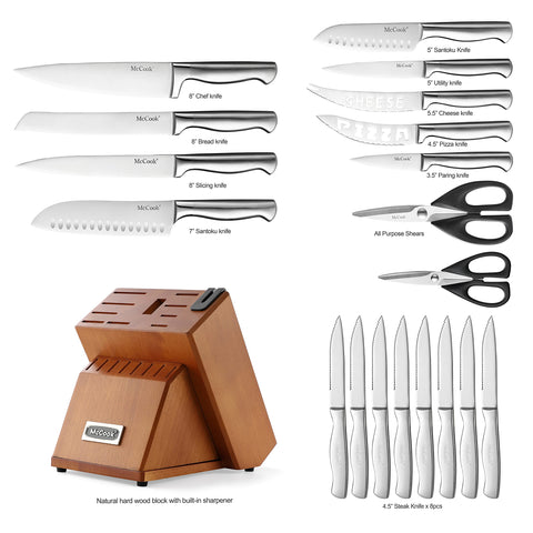 McCook cuchillo cocinero 8 pulgadas filo estable para picar