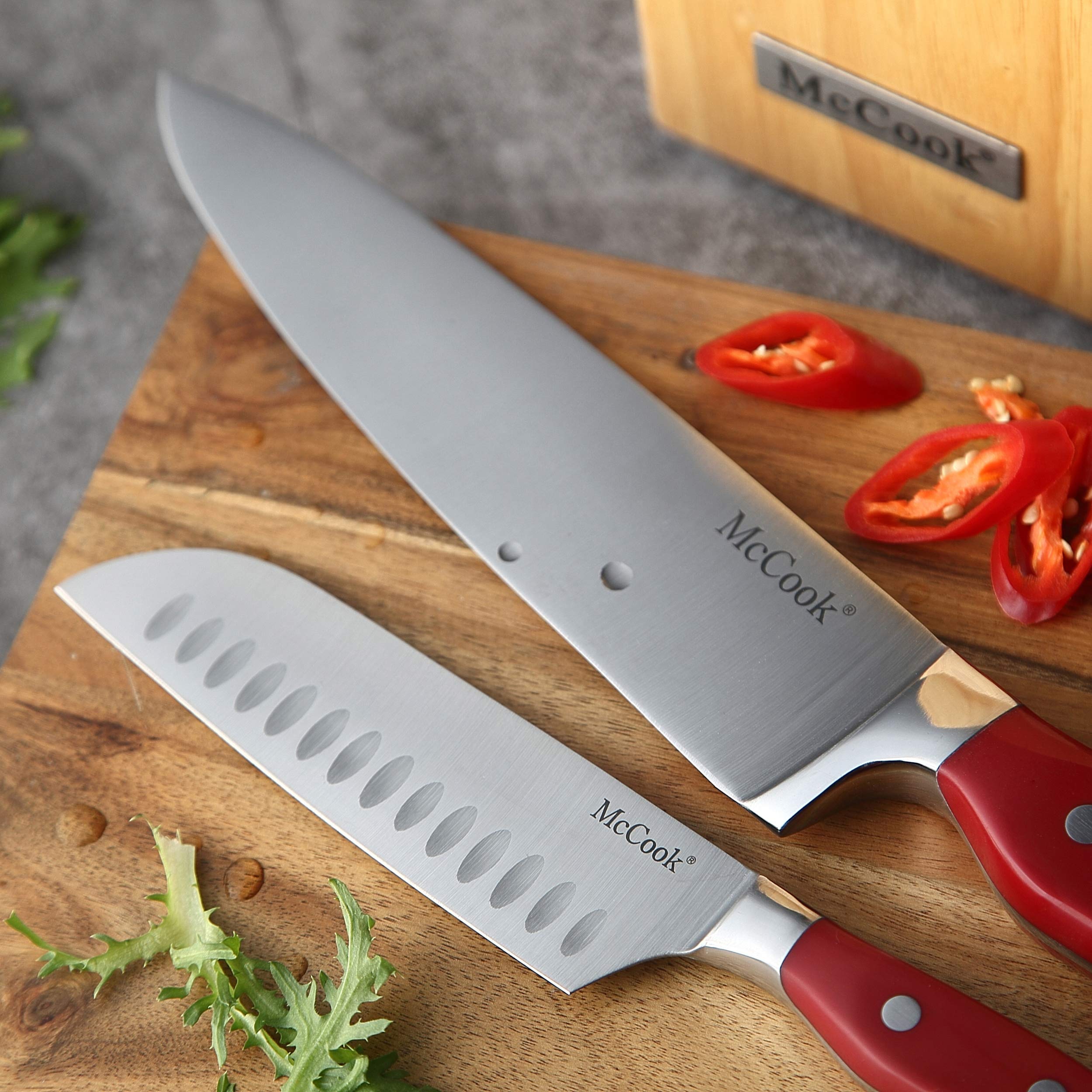 Cuchillo utilitario serrado McCook de 5,5 pulgadas para pan y frutas