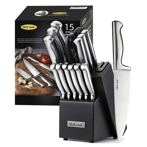 McCook juego cuchillos chef 8 pulgadas con filo estable para cortes precisos