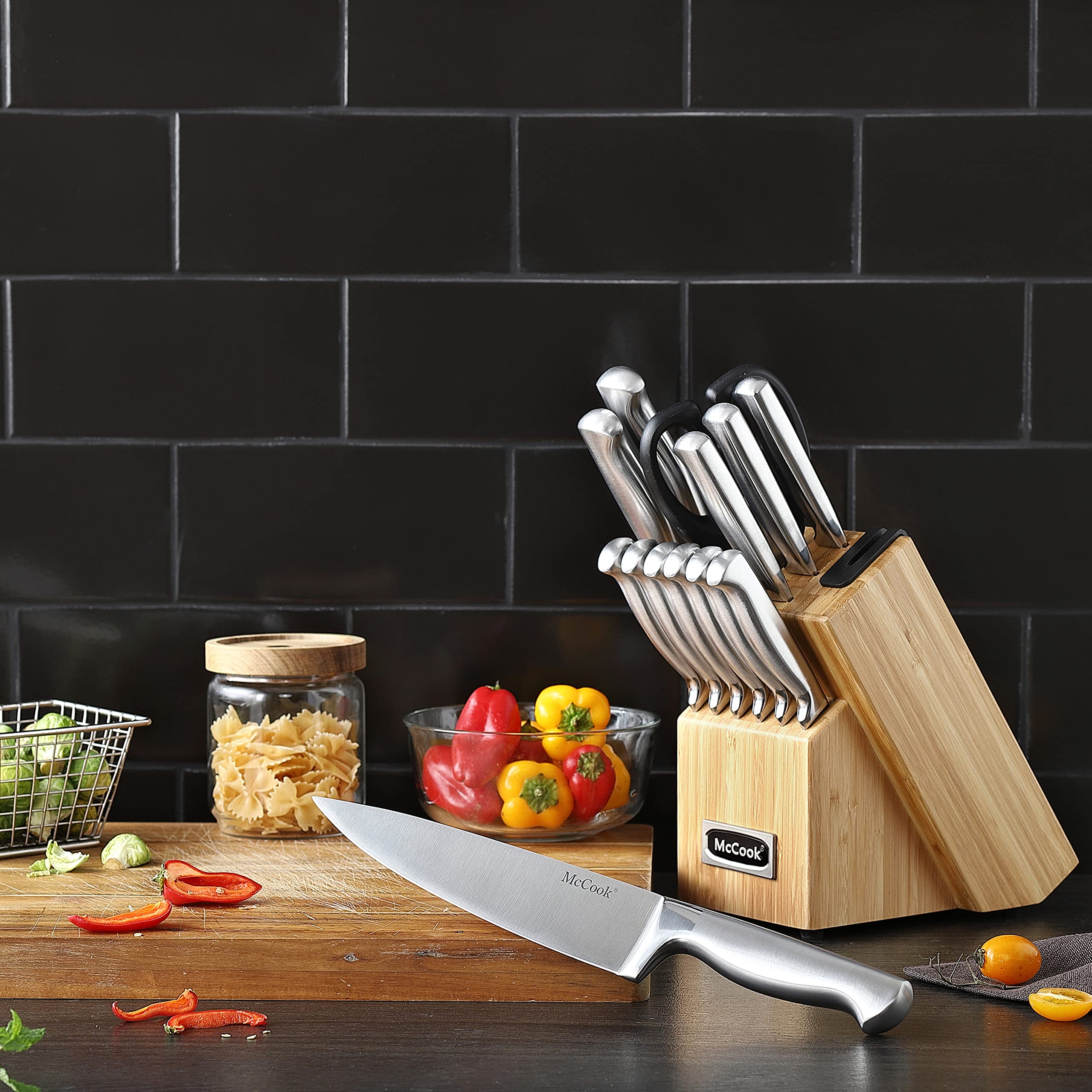 Tijeras de cocina McCook, 2 pares, útiles para hierbas y abrir paquetes