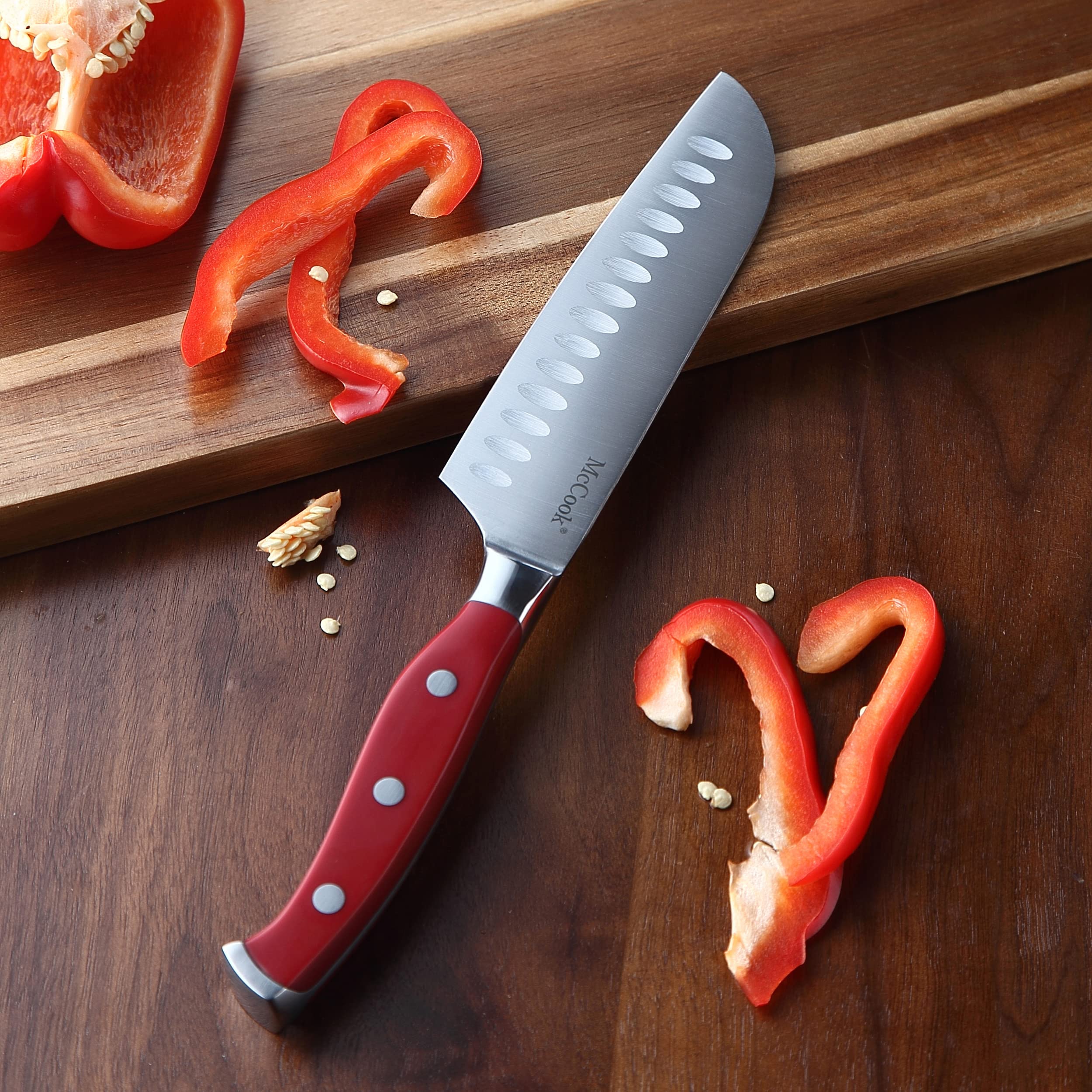 Tijeras de cocina McCook y bloque de madera para almacenamiento práctico