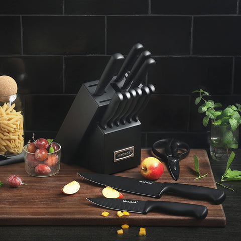 Tijeras de cocina McCook dobles negro permiten cortes rápidos y recortes de hierbas