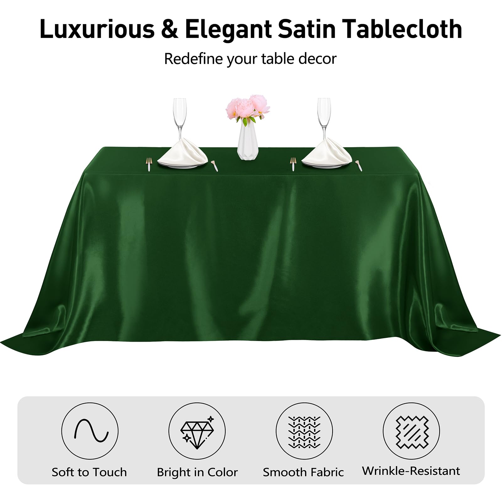 Mantel verde oscuro de MCEAST, uso versátil en eventos y ceremonias.