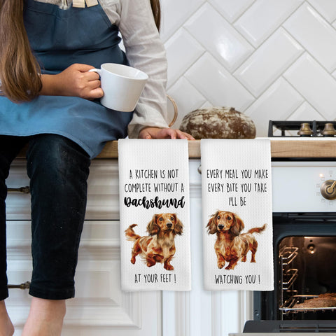 Mcehtle toallas cocina dachshund diseño 3, decorativas y utiles para bar y mostrador