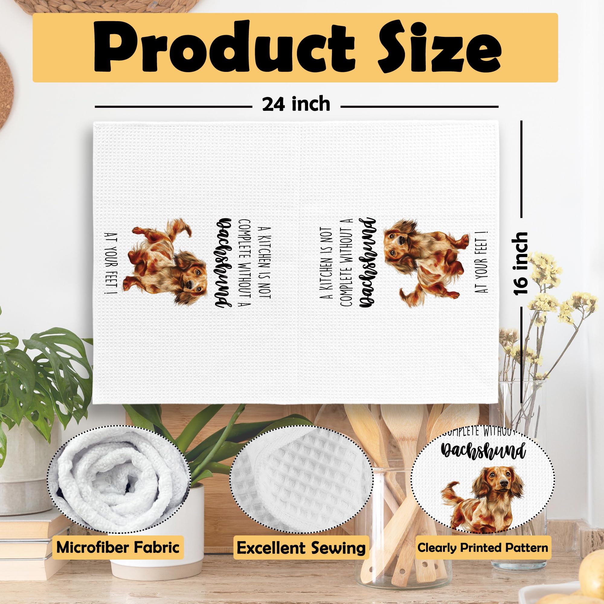 Mcehtle toallas cocina dachshund diseño 6, regalo encantador para amantes de perros