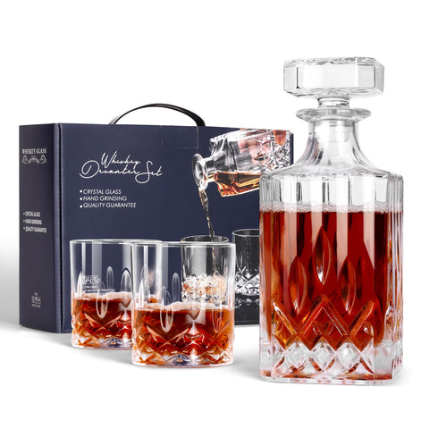 mcgskl decantador whisky: cristal claro para degustación refinada