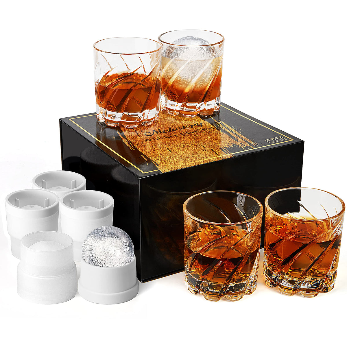 Vaso whisky Mcherry con caja regalo de lujo, regalo sofisticado para amantes del sabor.