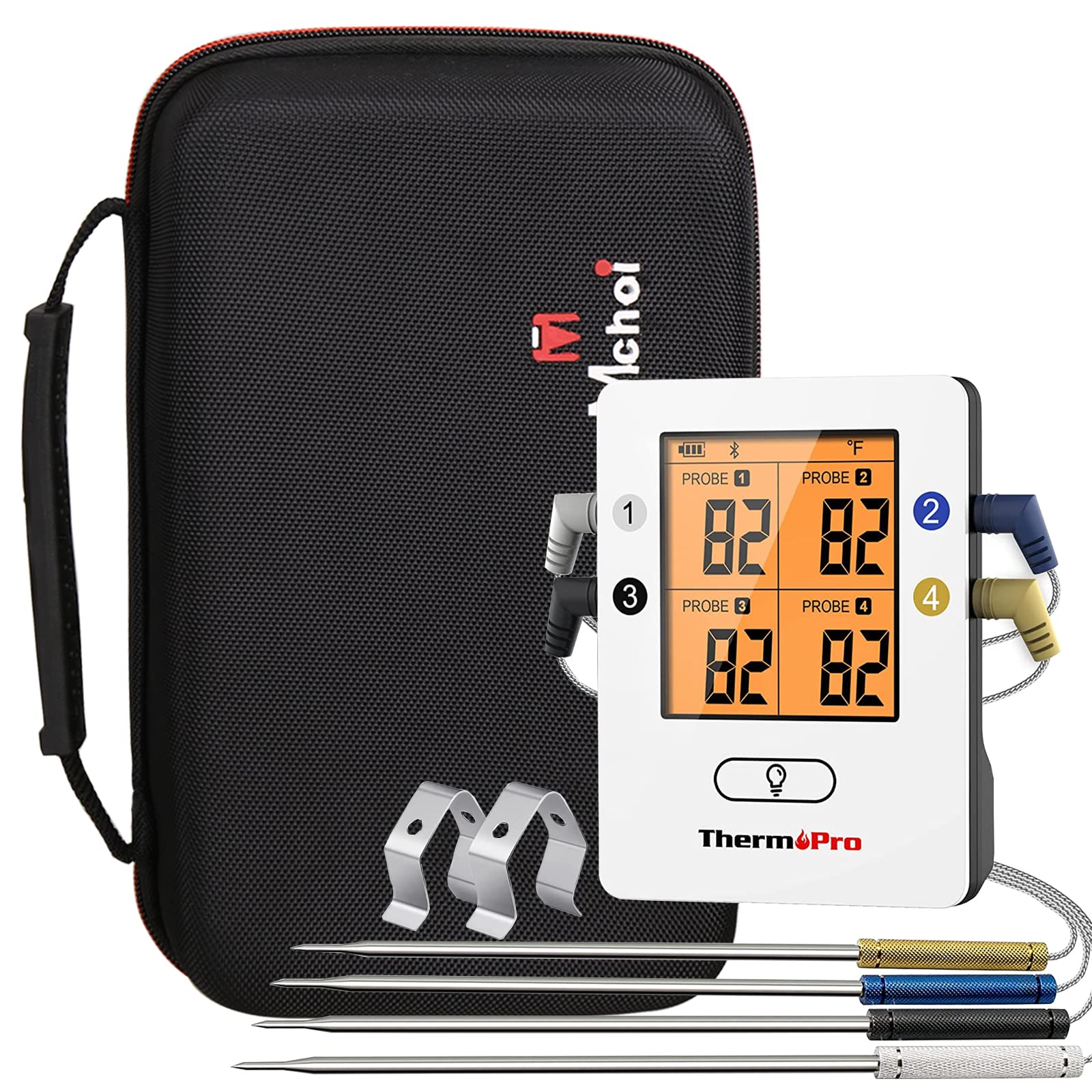 Mchoi diseño compacto y elegante para ThermoPro TP25 en movimiento.