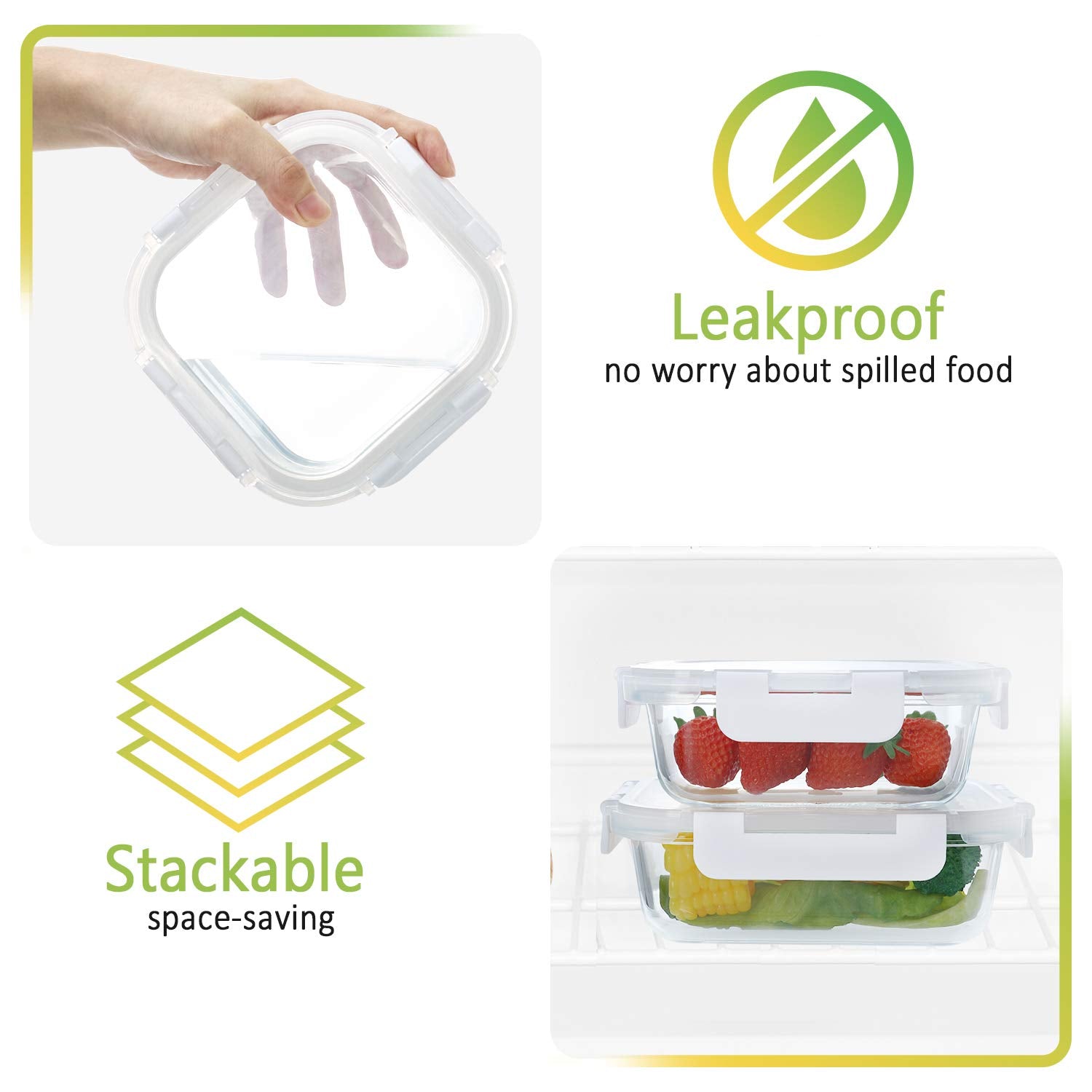 MCIRCO envases transparentes para ver contenido y porciones