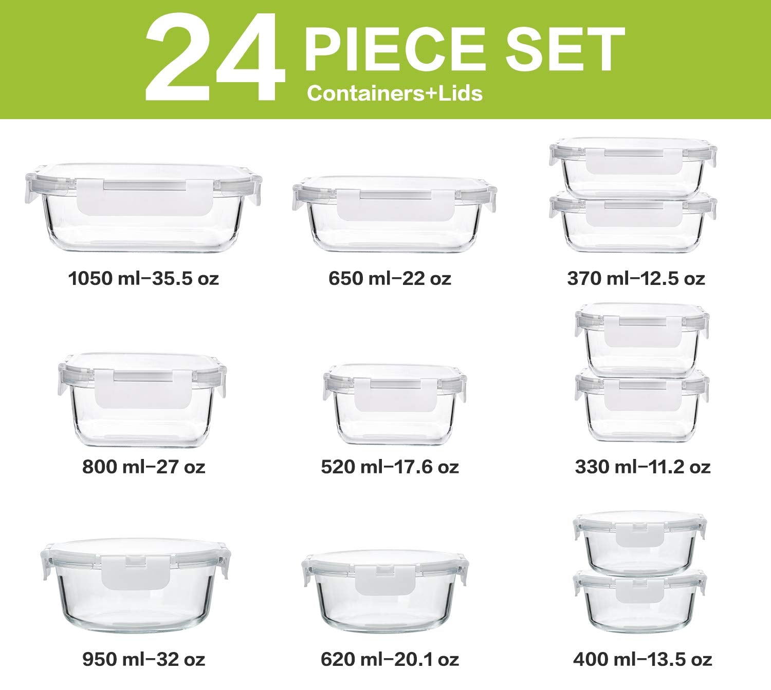 MCIRCO vidrio borosilicato resistente apto para microondas y horno