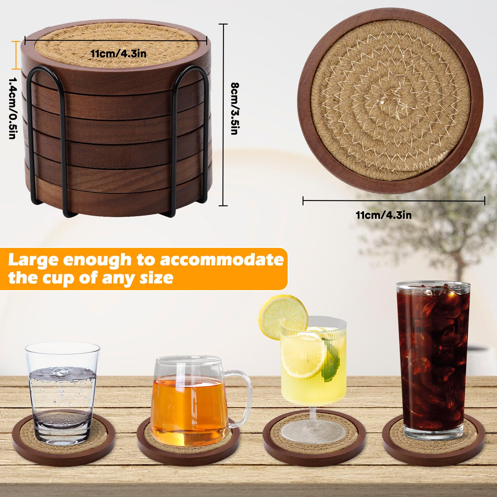Mckanti posavasos absorbentes, protege superficies de manchas y anillos.