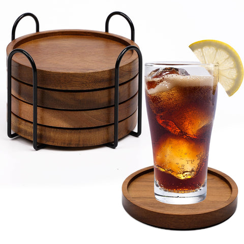 McKanti posavasos de madera absorbentes protegen la mesa
