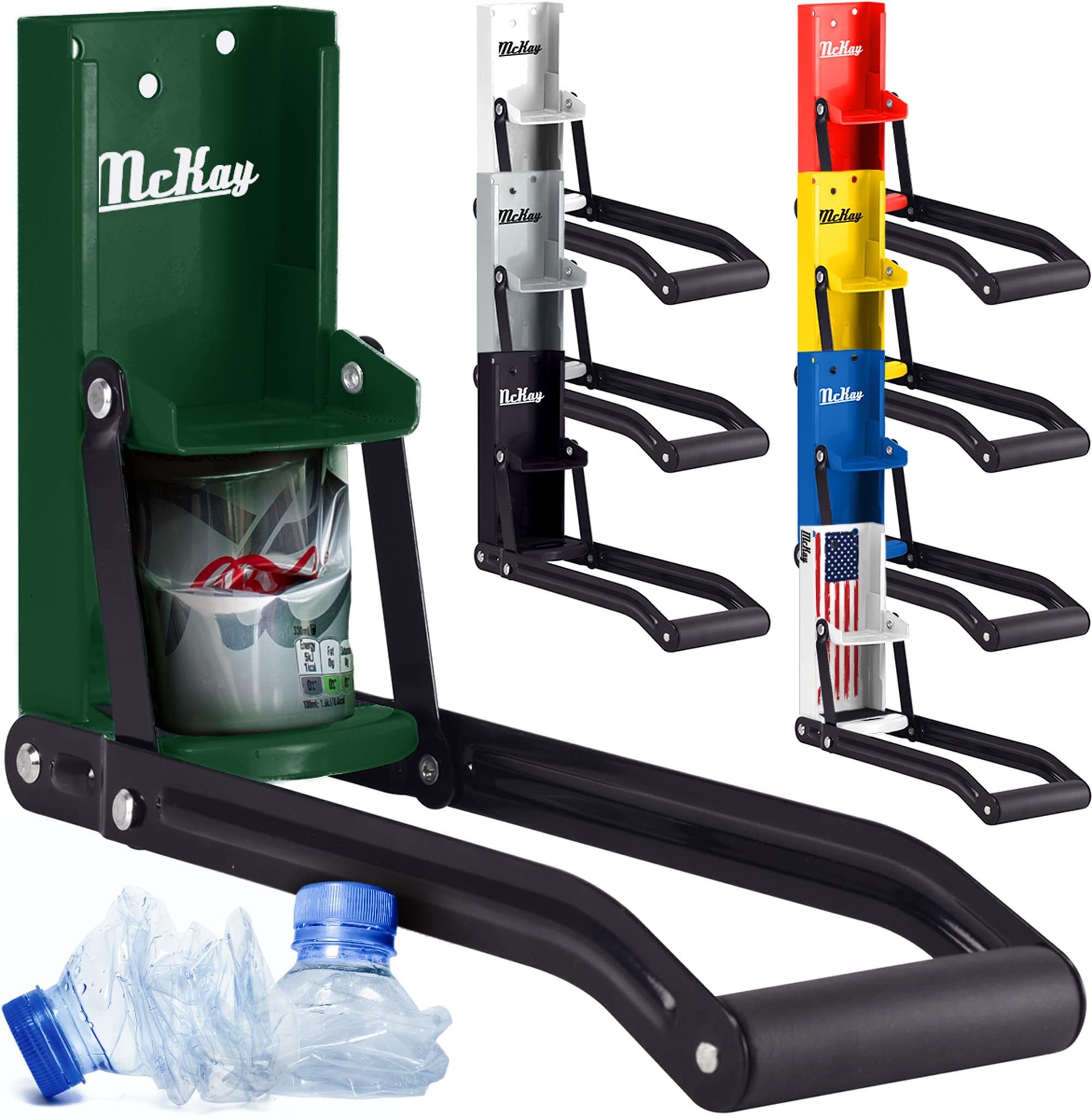 McKay triturador-latas 16oz:Reduce espacio al reciclar latas.