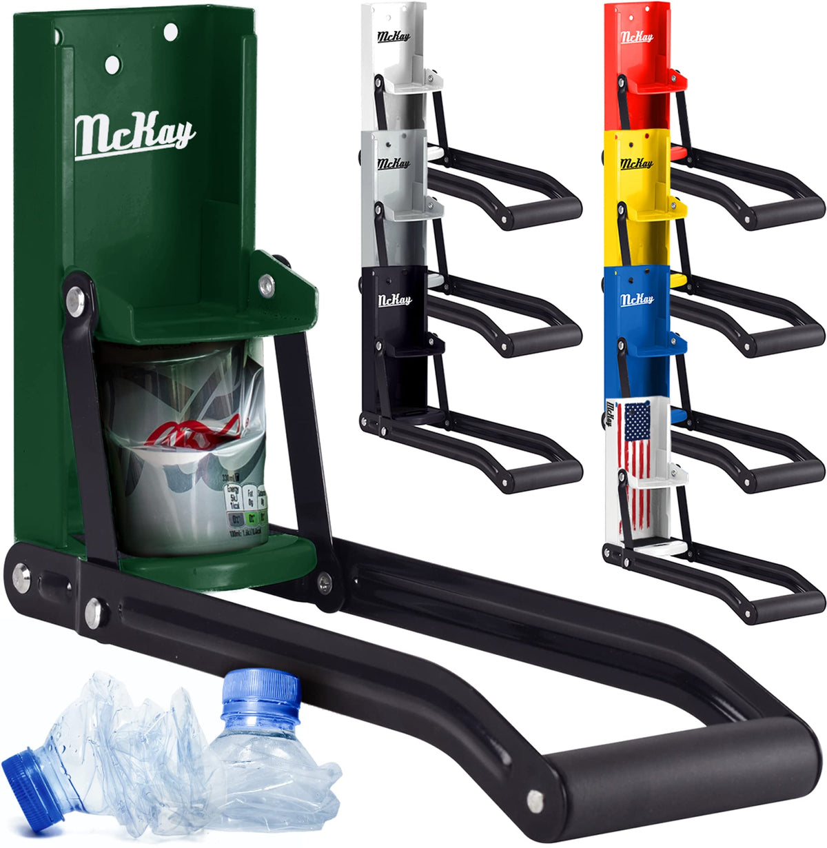 McKay triturador-latas 16oz:Reduce espacio al reciclar latas.
