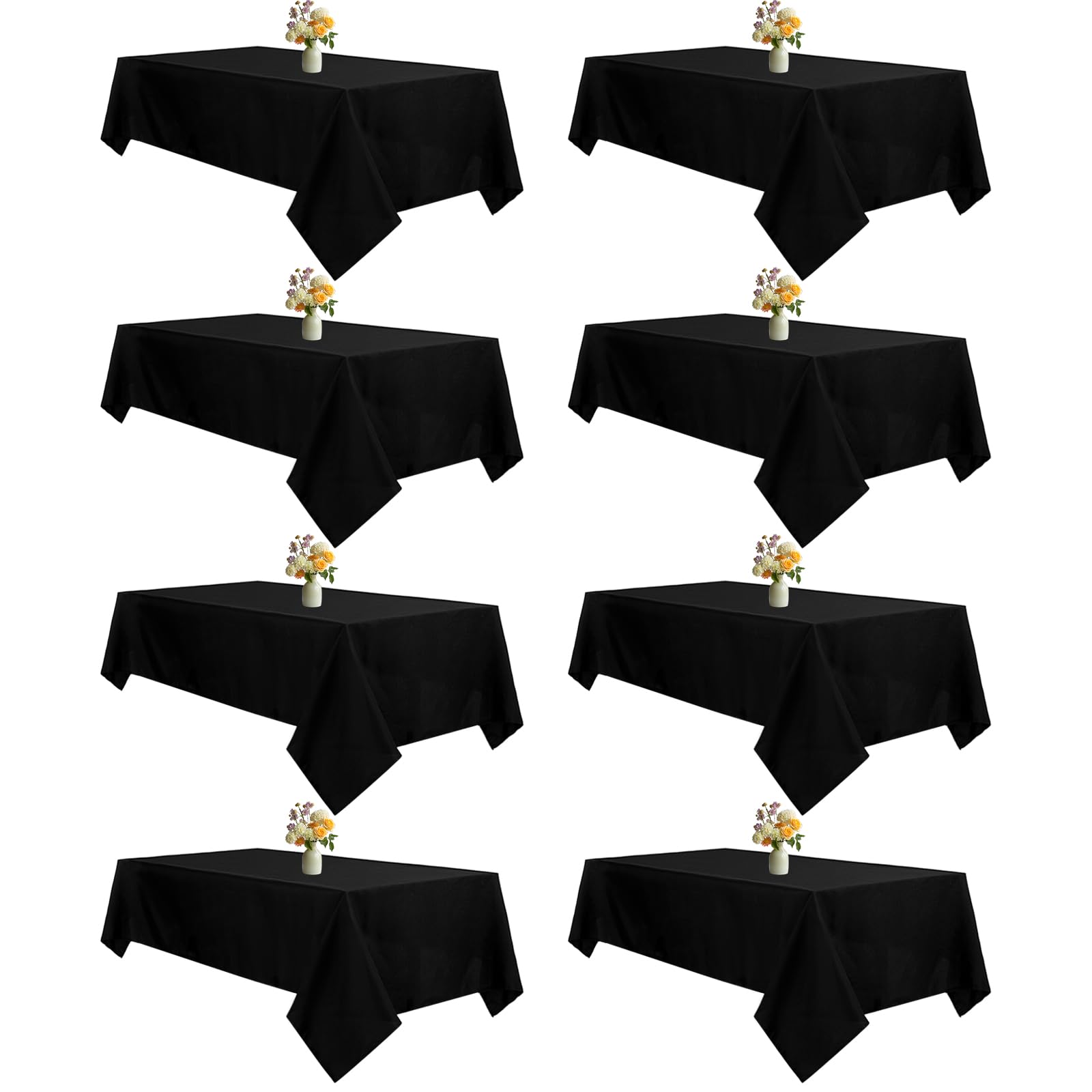 Mantel negro Mclisle 60x102, tamaño ideal para mesas rectangulares.