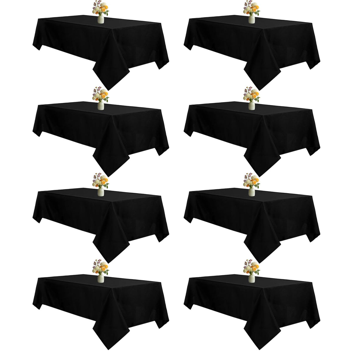 Mantel negro Mclisle 60x102, tamaño ideal para mesas rectangulares.
