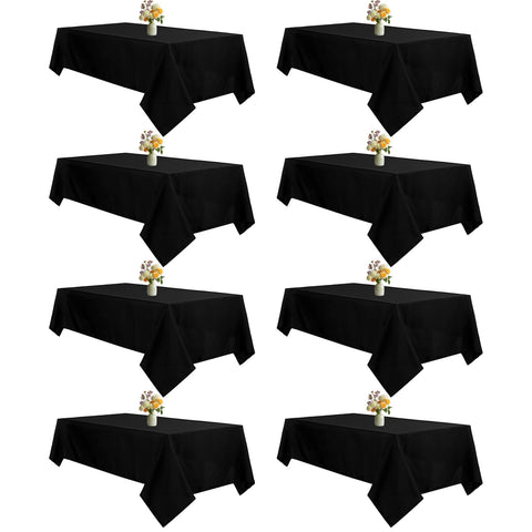 Mantel negro Mclisle 60x102, tamaño ideal para mesas rectangulares.
