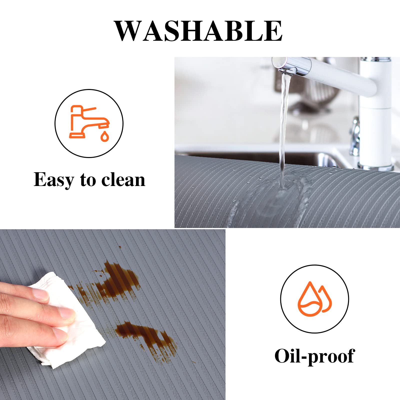 Mcrbeay forro para refrigerador, seguro para alimentos y fácil de limpiar.
