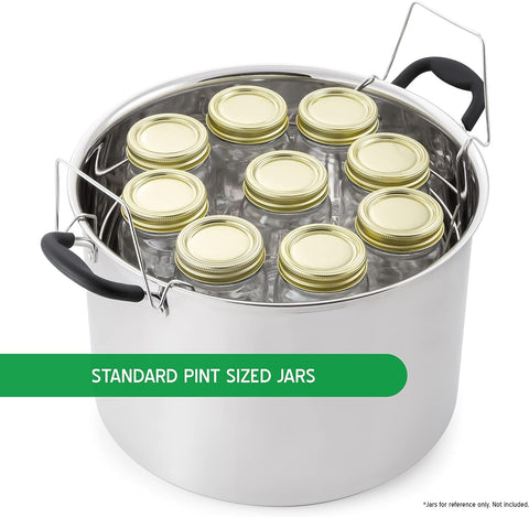McSunley Prep•N•Cook 21.5Qt mangos recubiertos de silicona para un agarre cómodo.