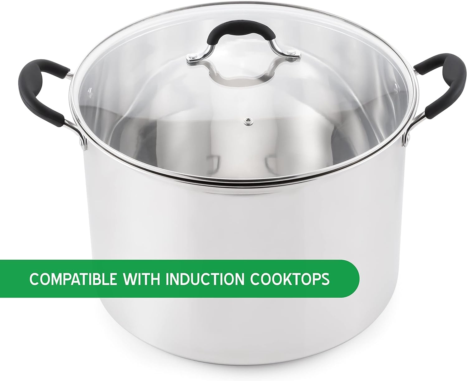 McSunley Prep•N•Cook 21.5Qt olla de acero inoxidable resistente para uso prolongado.