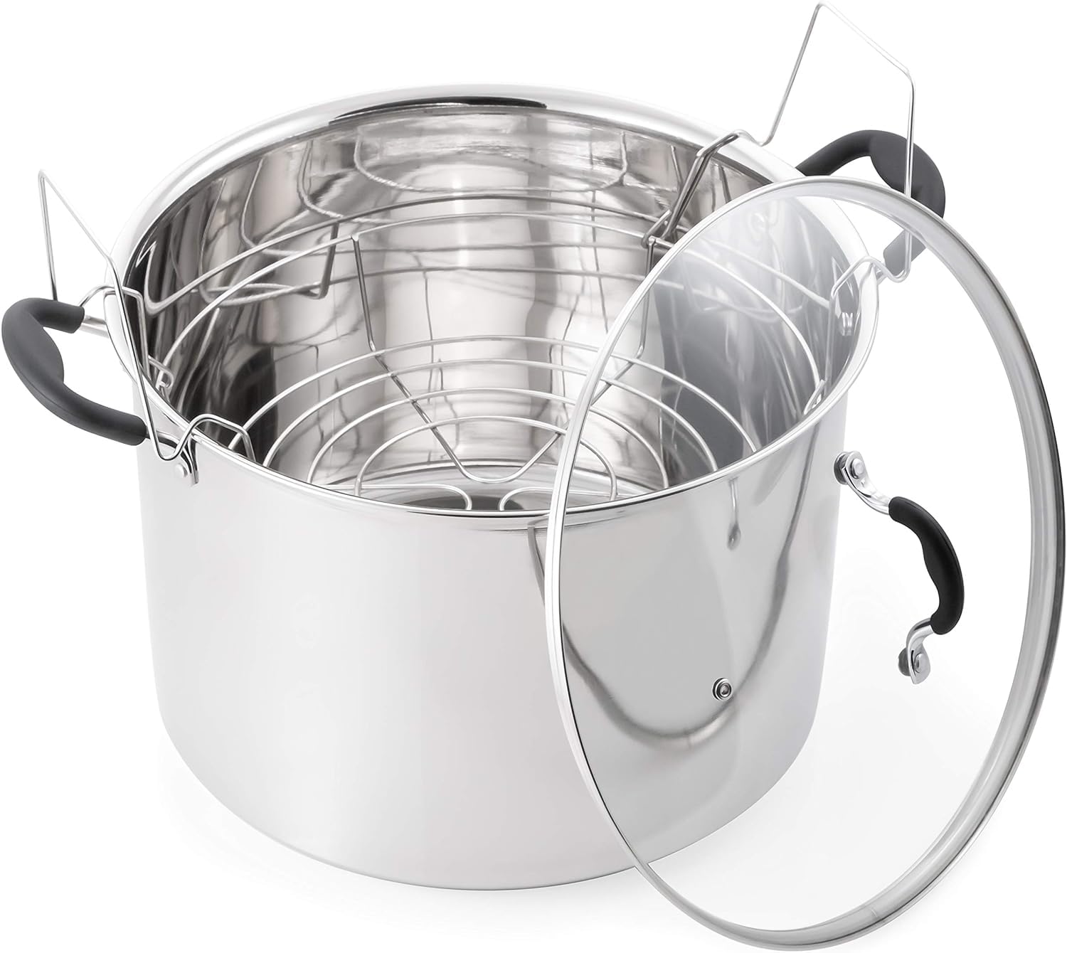 McSunley Prep•N•Cook 21.5Qt con base de inducción, calor uniforme para conservas seguras.