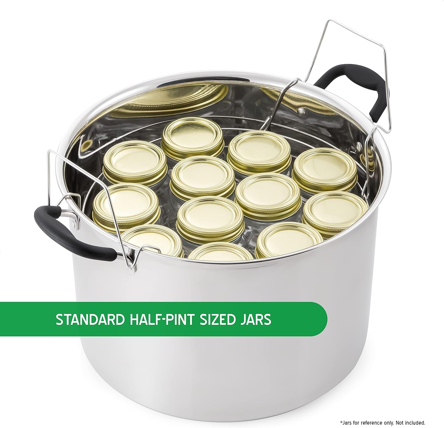 McSunley Prep•N•Cook 21.5Qt porta-frascos fácil de levantar para carga y extracción seguras.