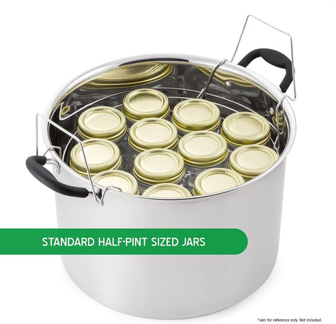 McSunley Prep•N•Cook 21.5Qt porta-frascos fácil de levantar para carga y extracción seguras.