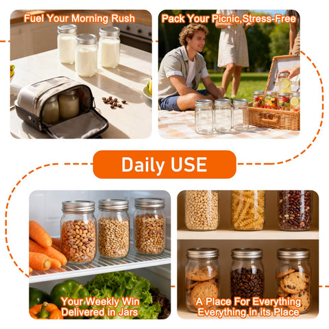 Frascos McUpper para almacenamiento, ideal para despensa y organización.