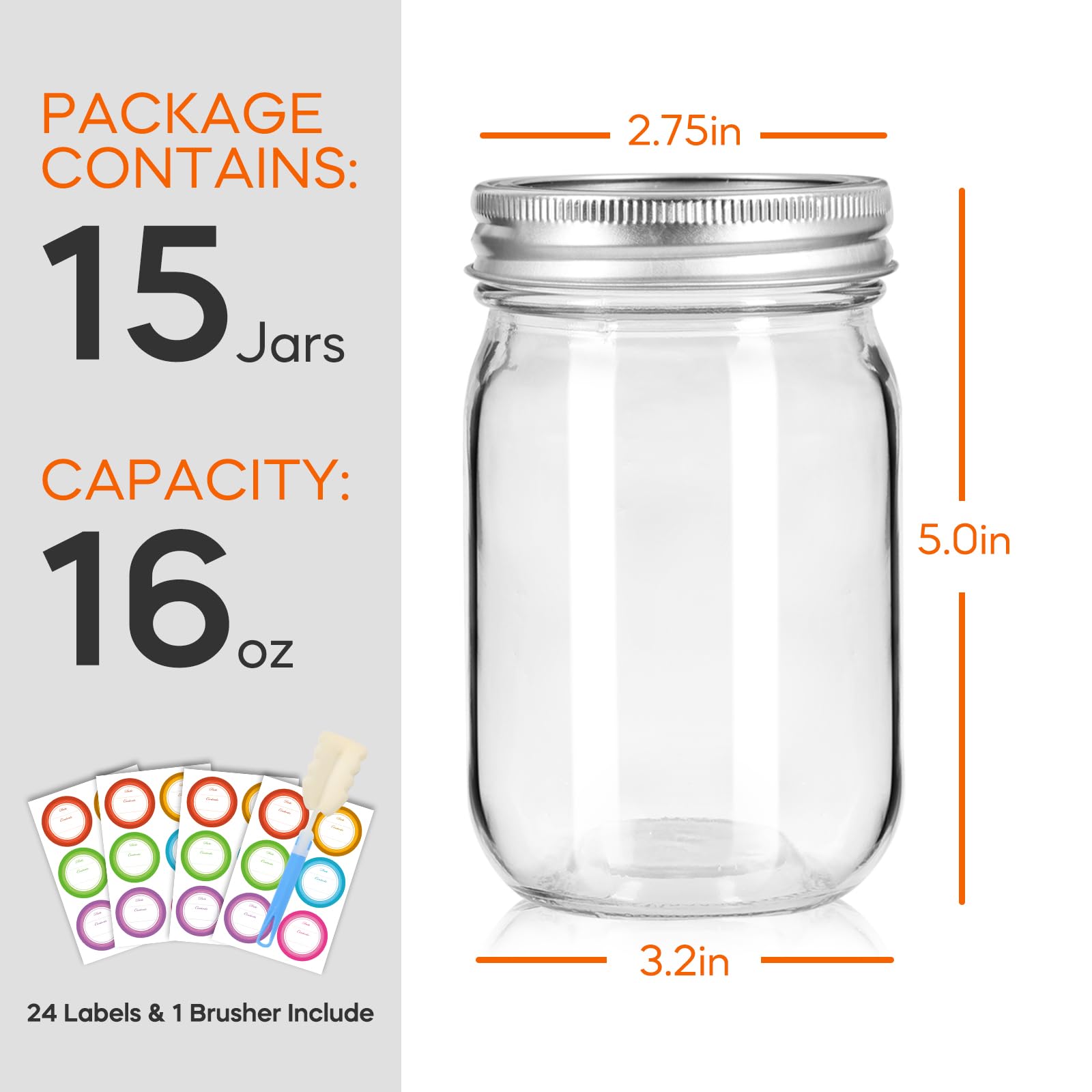 Tapas de silicona McUpper para frascos Mason, sellado seguro.